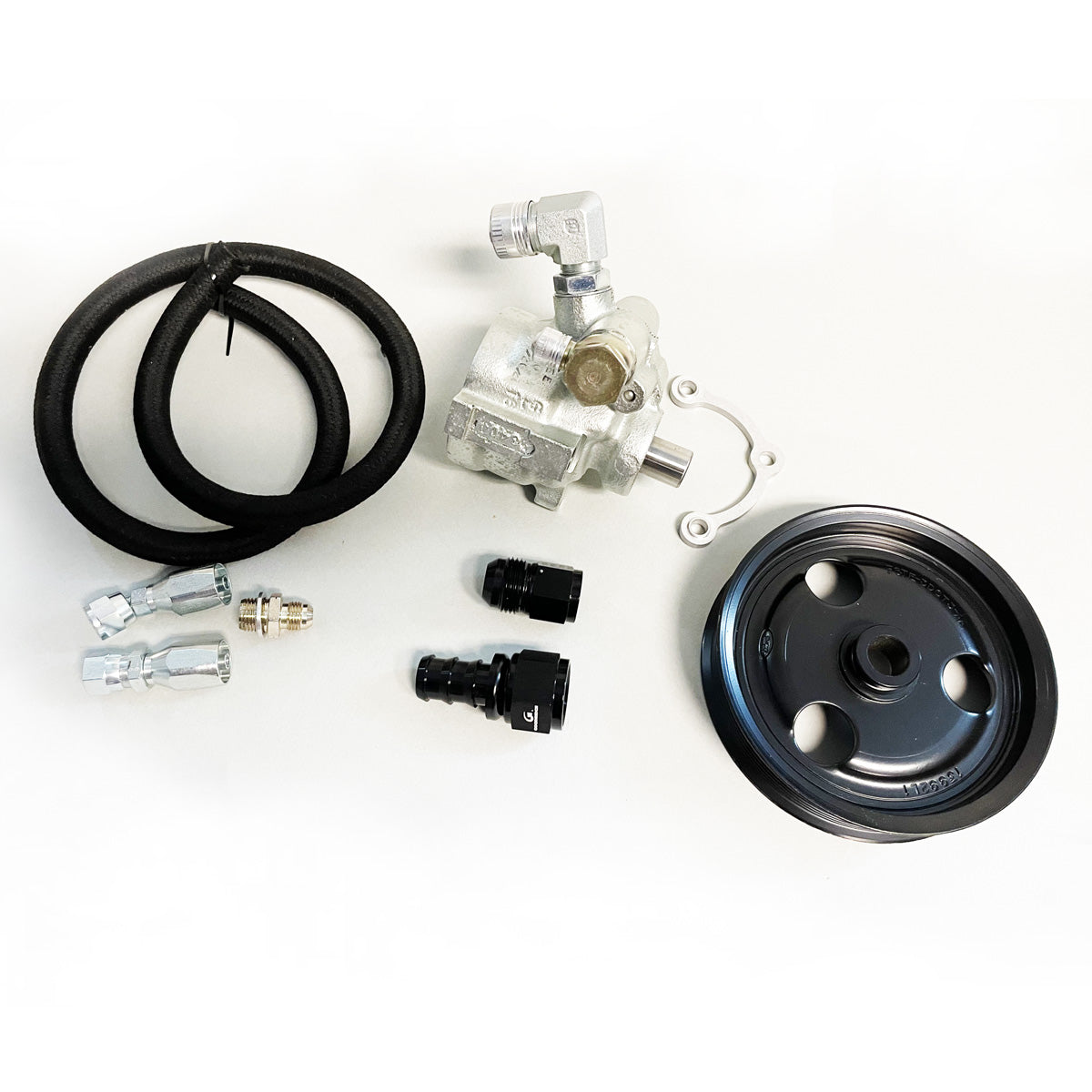 6.4L Power Steering Pump Components.