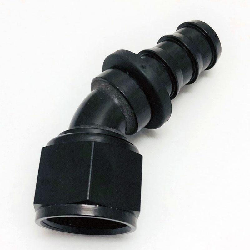 Vibrant 45 Degree Aluminum Push Lock Hose End Fitting For -10 LP Hose