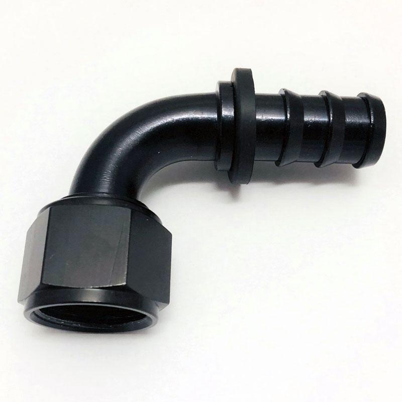 Vibrant 90 Degree Aluminum Push Lock Hose End Fitting For -10 LP Hose