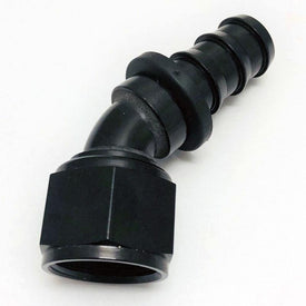 Vibrant 45 Degree Aluminum Push Lock Hose End Fitting For -12 LP Hose