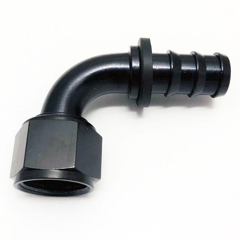 Vibrant 90 Degree Aluminum Push Lock Hose End Fitting For -12 LP Hose