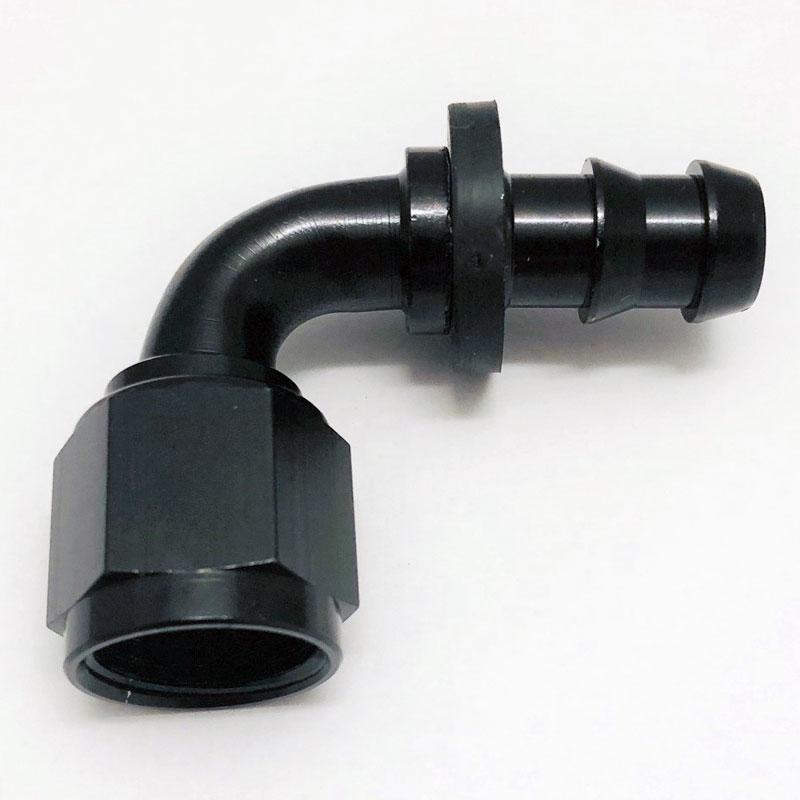 Vibrant 90 Degree Aluminum Push Lock Hose End Fitting For -8 LP Hose