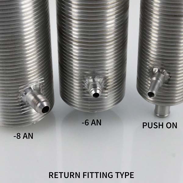 steering reservoir return fitting type